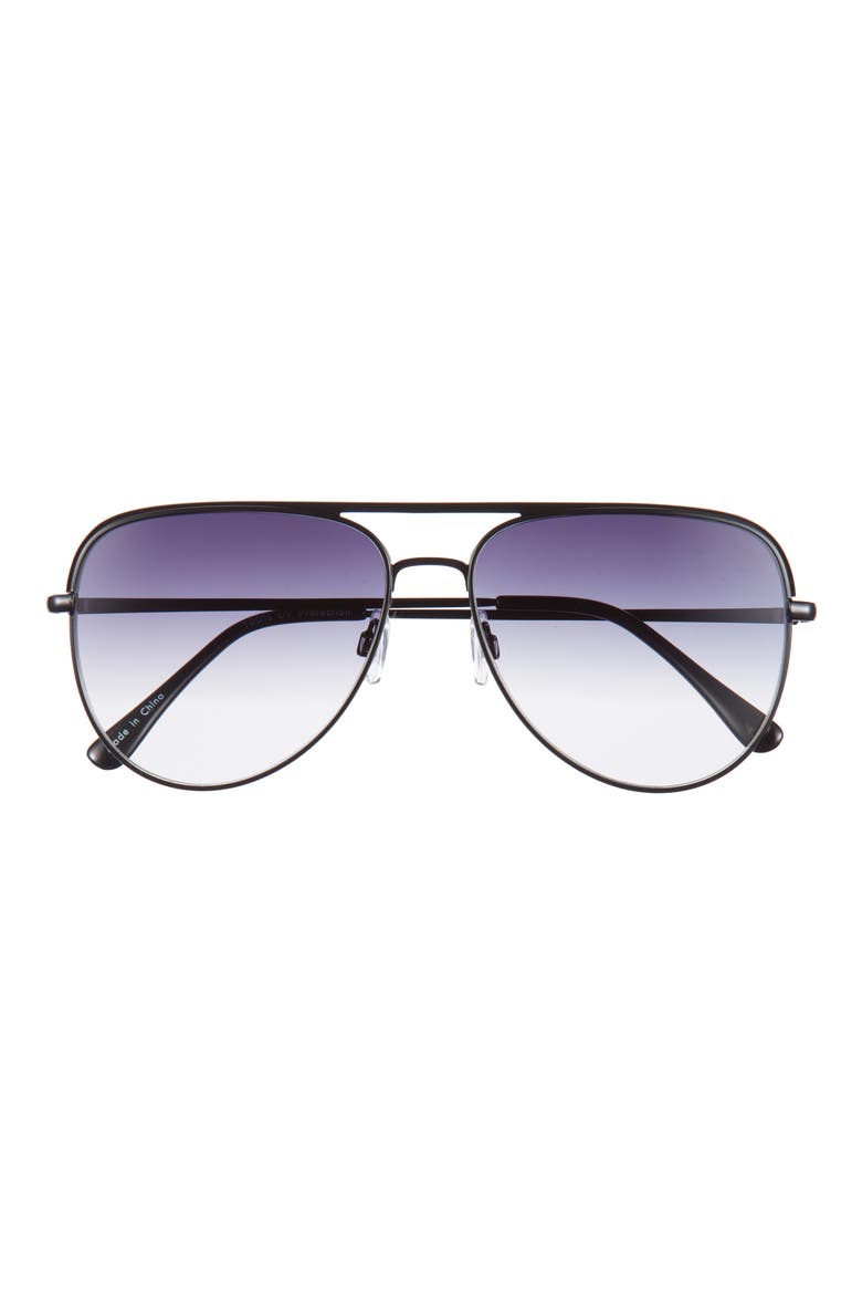 Gradient Aviator Sunglasses, Main, color, BLACK