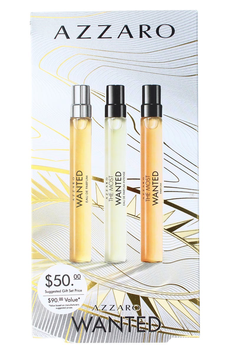 AZZARO Wanted Men's Fragrance Trio $90 Value, Alternate, color,