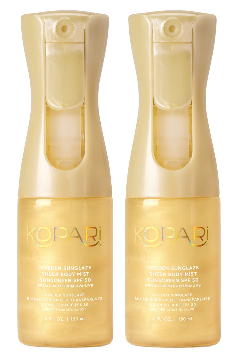 Golden Sunglaze Sheer Body Mist SPF 50 Duo $78 Value, Main, color, NO COLOR