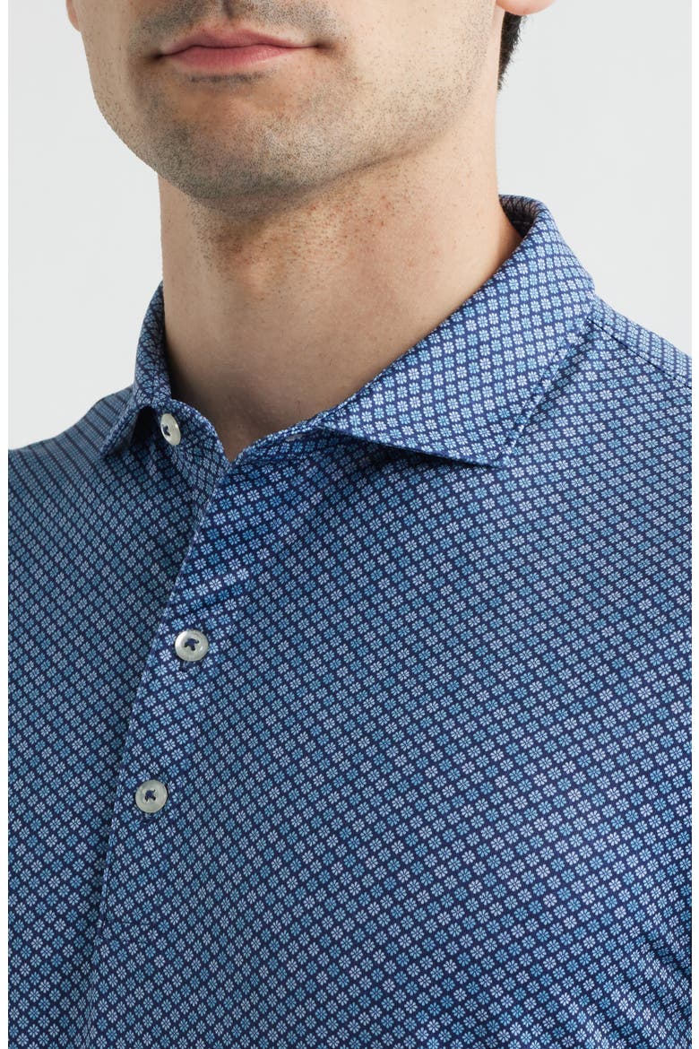Pip Floral Performance Jersey Polo, Alternate, color, NAVY
