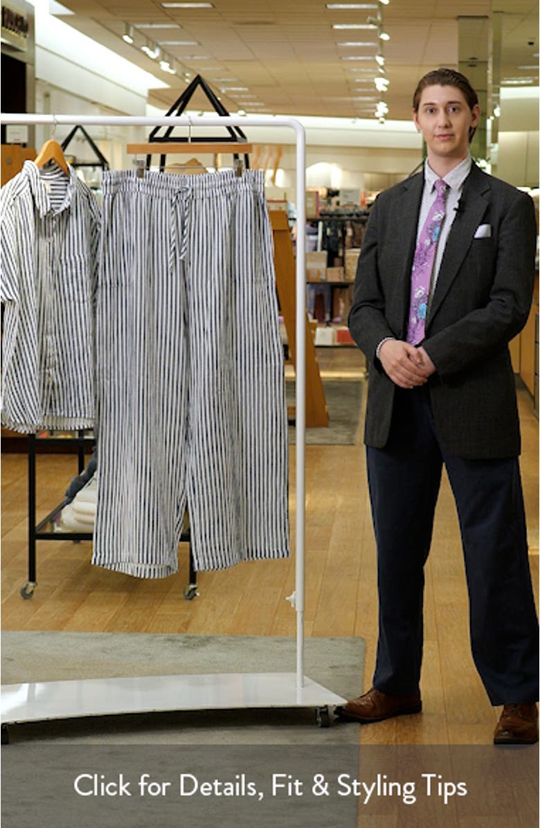 Stripe Pull-On Wide Leg Pants, sales video thumbnail