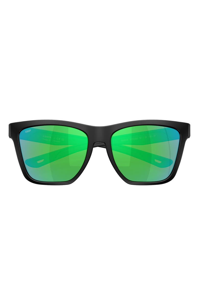 Costa Del Mar Panga II 57mm Sunglasses, Alternate, color, Matte Black / Green