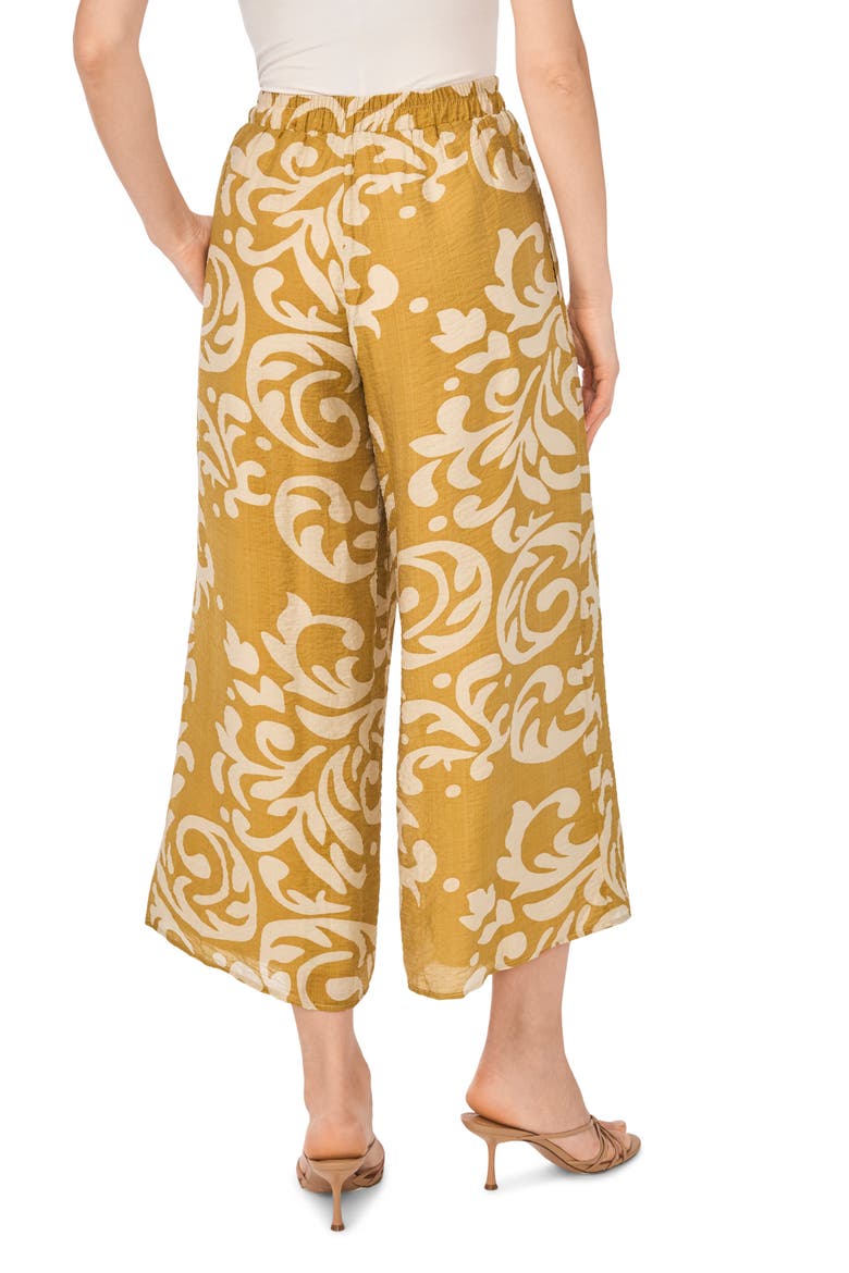 Print Wide Leg Crop Pants, Alternate, color, POTTING SOIL BATIK