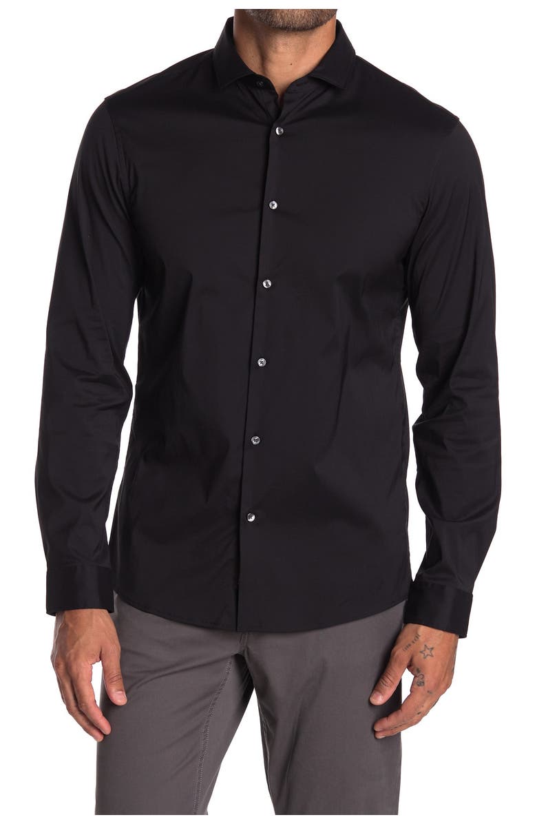 Michael Kors Slim Fit Stretch Shirt, Main, color, 