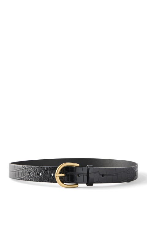 Men's Croc Embossed Belt