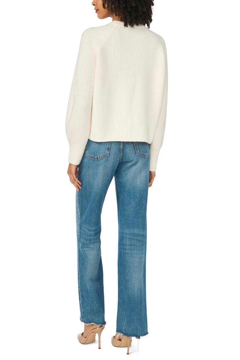 Crewneck Cardigan, Alternate, color, ANTIQUE WHITE