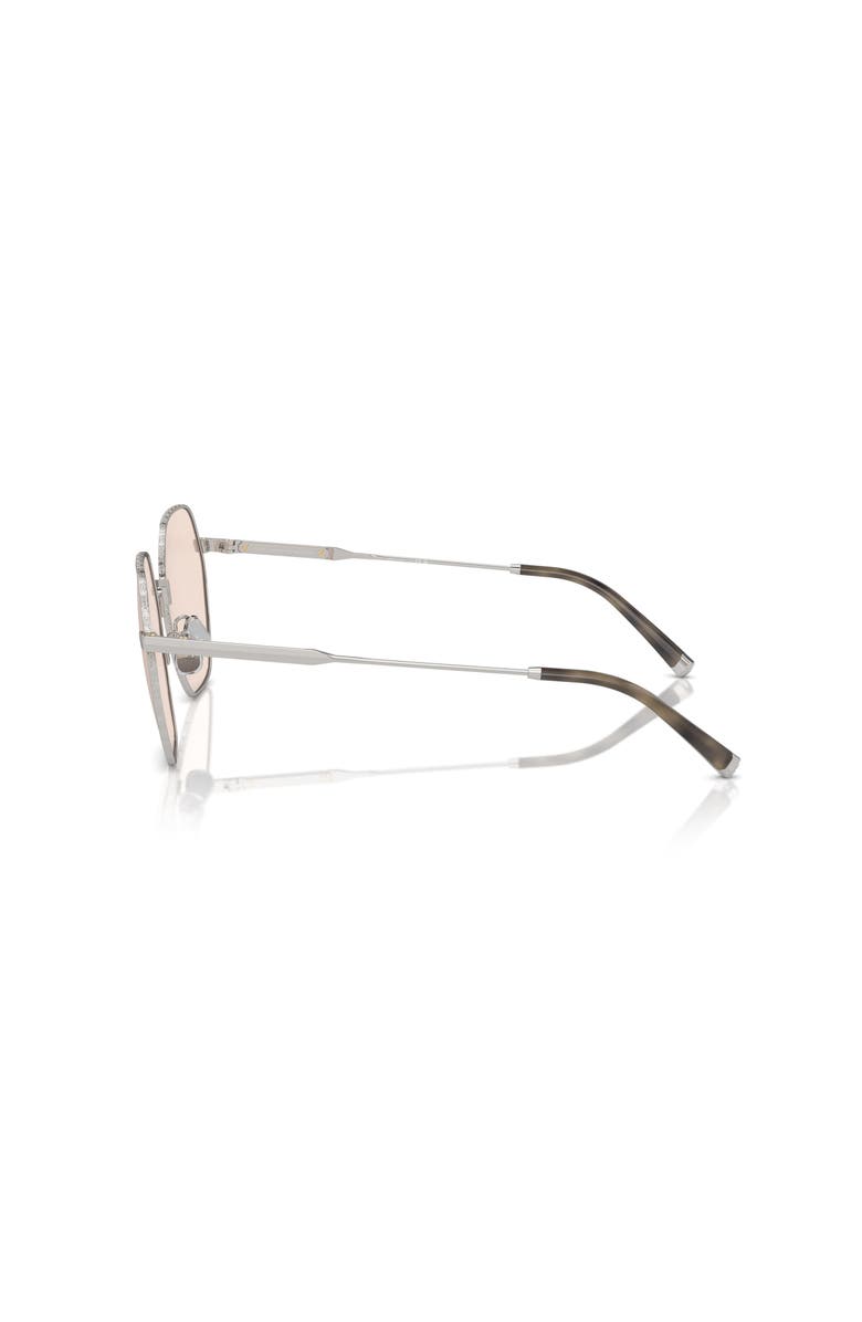 Brunello Cucinelli 55mm Irregular optical glasses, Alternate, color, Silver