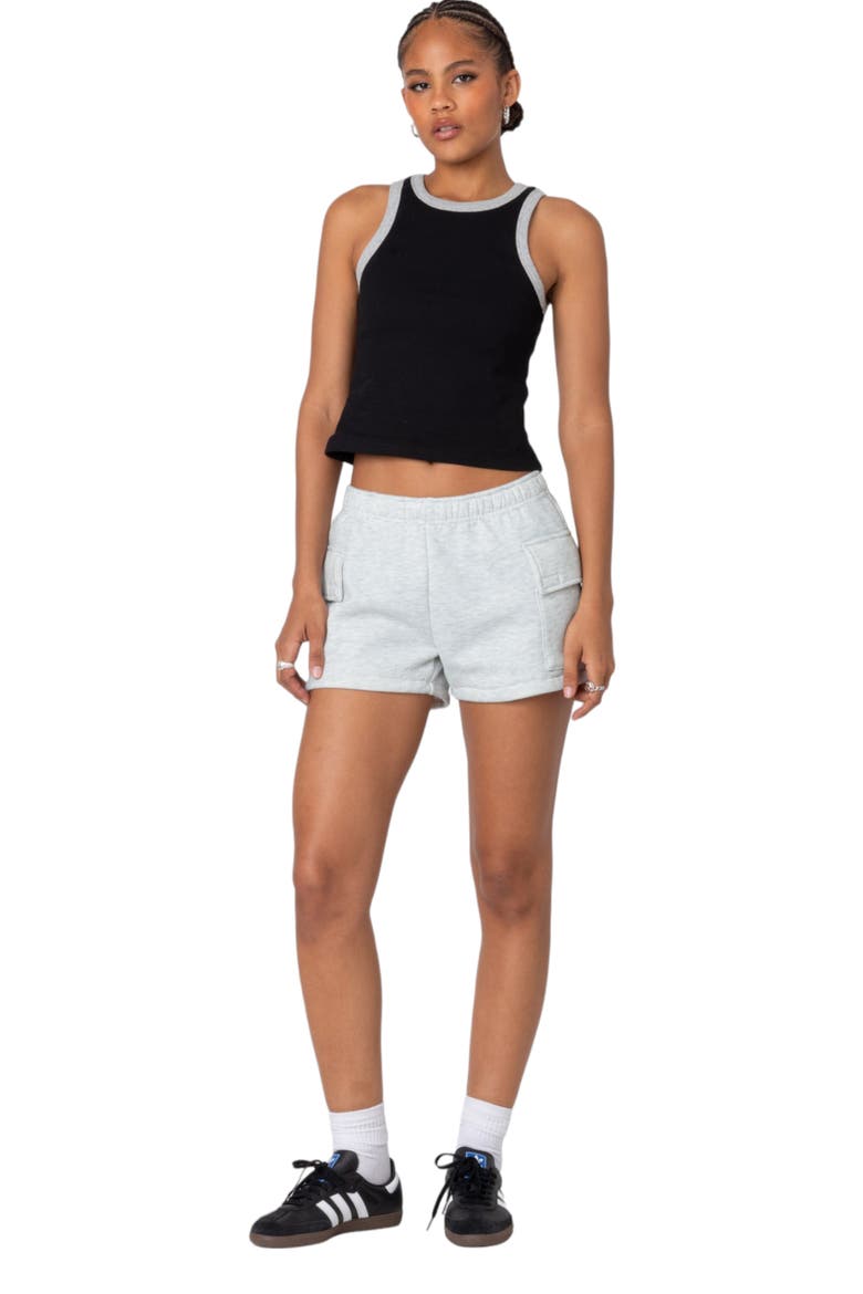 Garnet Cargo Sweat Shorts, Alternate, color, LIGHT-GRAY