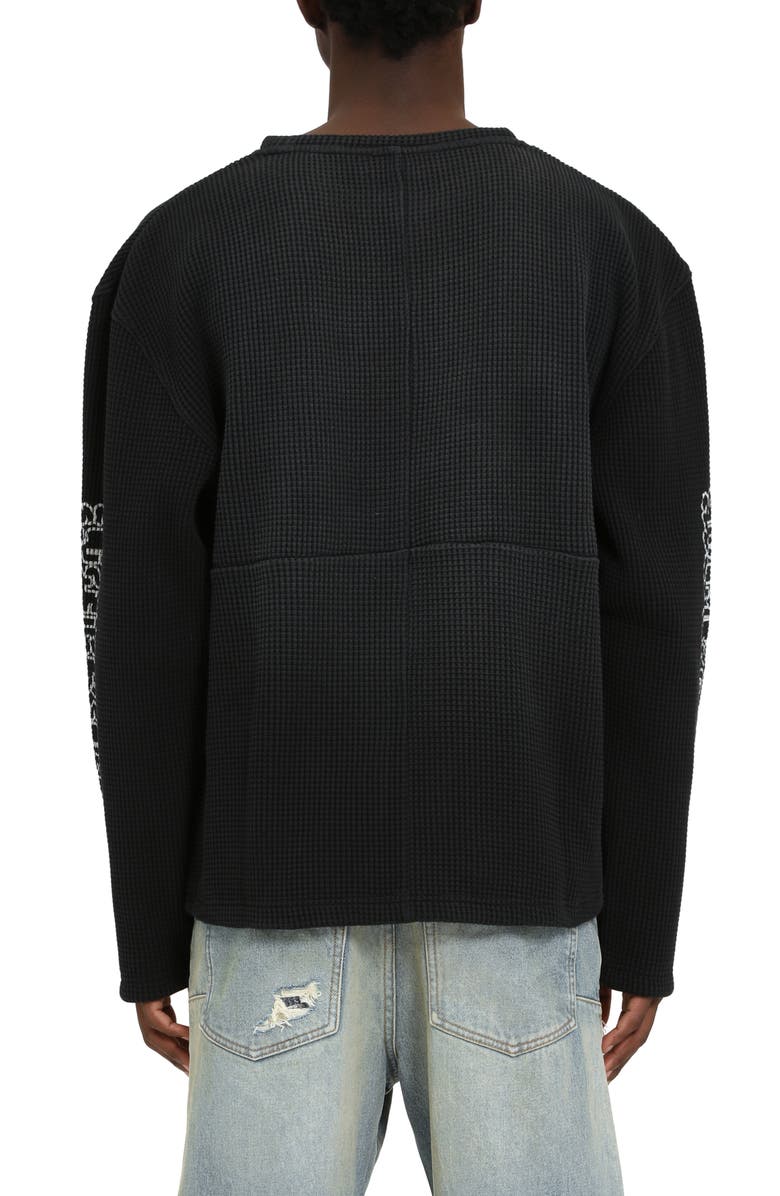 PURPLE BRAND Long Sleeve Thermal Graphic T-Shirt, Alternate, color, Black