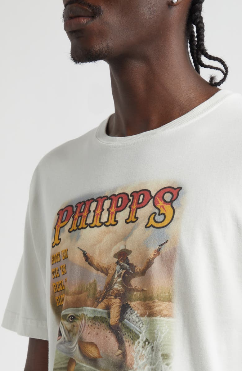 PHIPPS Fish Rider Graphic T-Shirt, Alternate, color, White