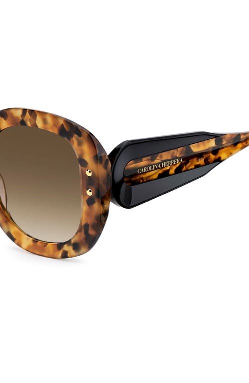Carolina Herrera 53mm Gradient Rectangular Sunglasses With Removable Chain