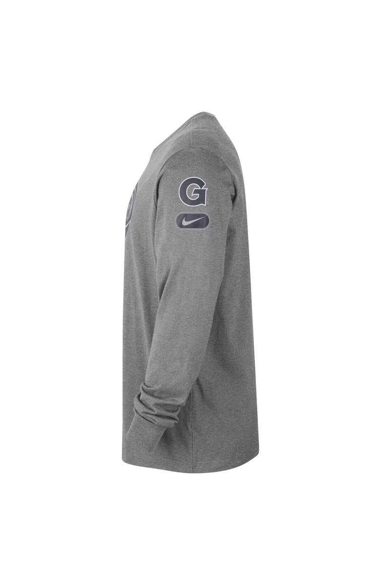 Nike Men's Nike Heather Gray Georgetown Hoyas Fast Break Long Sleeve T-Shirt, Alternate, color, 