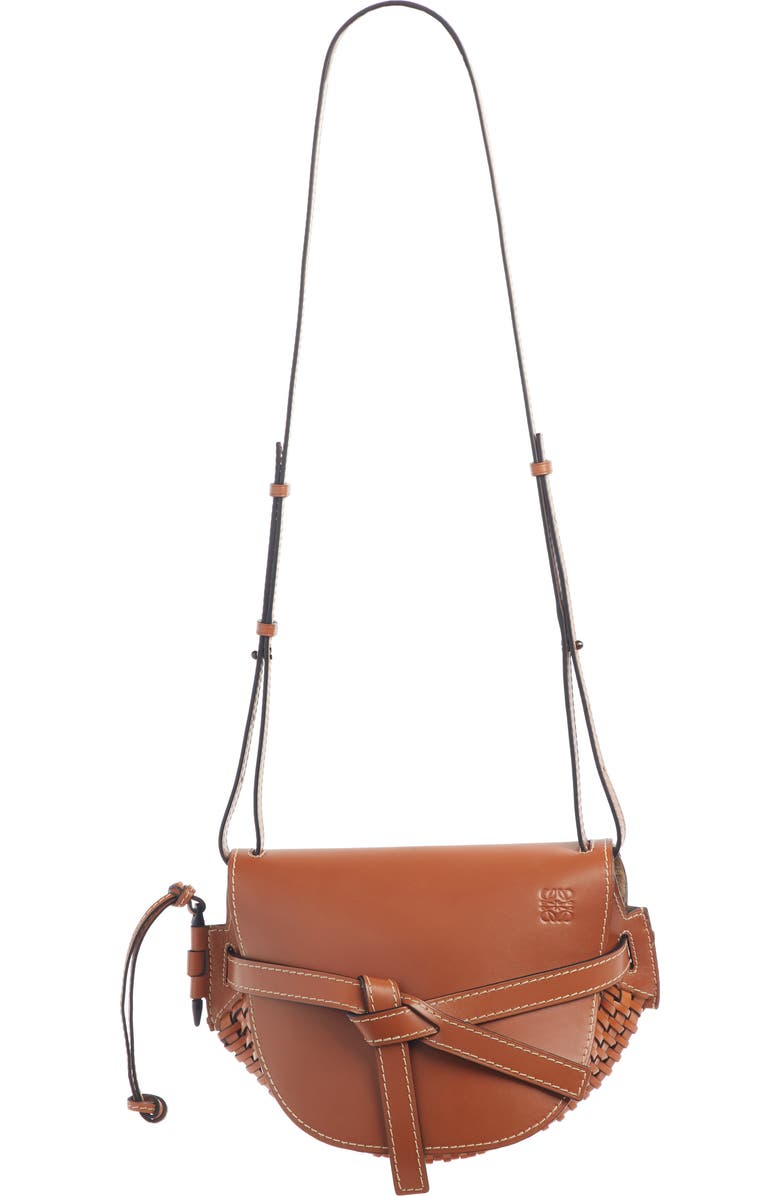 Loewe Small Gate Woven Leather Bag, Main, color,