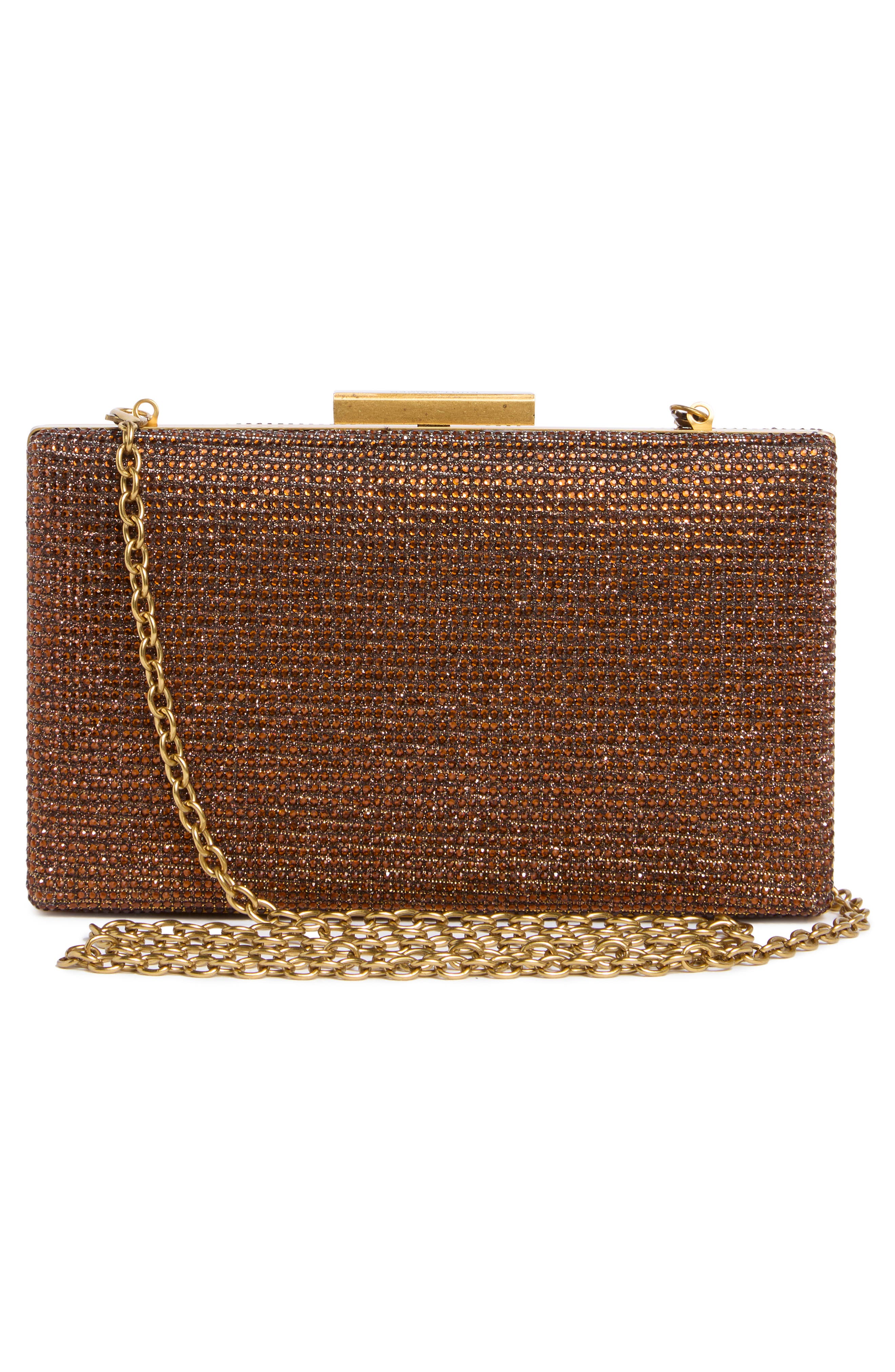 Kurt Geiger London Box Clutch, Alternate, color, Rust/Copper