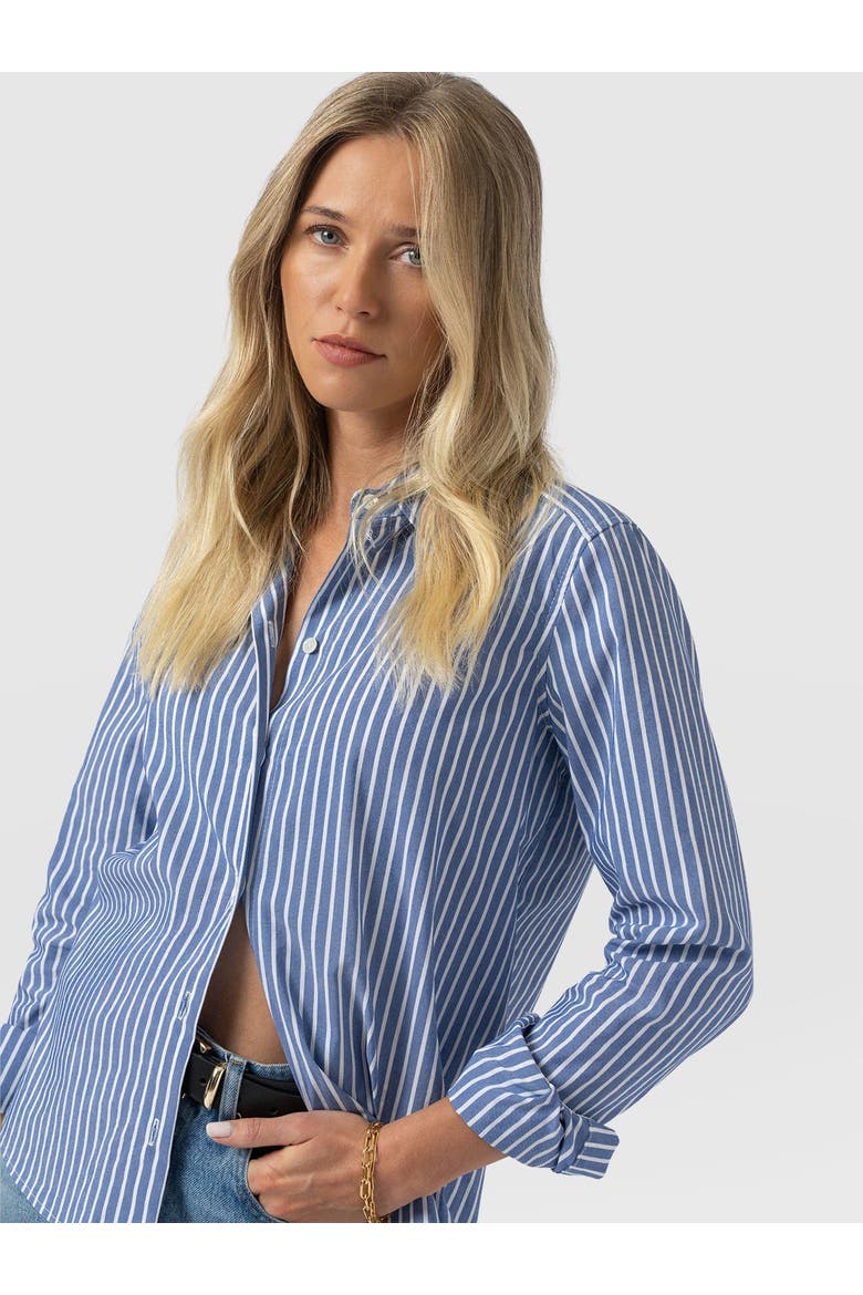 Anneliese Shirt, Main, color, Blue Stripe