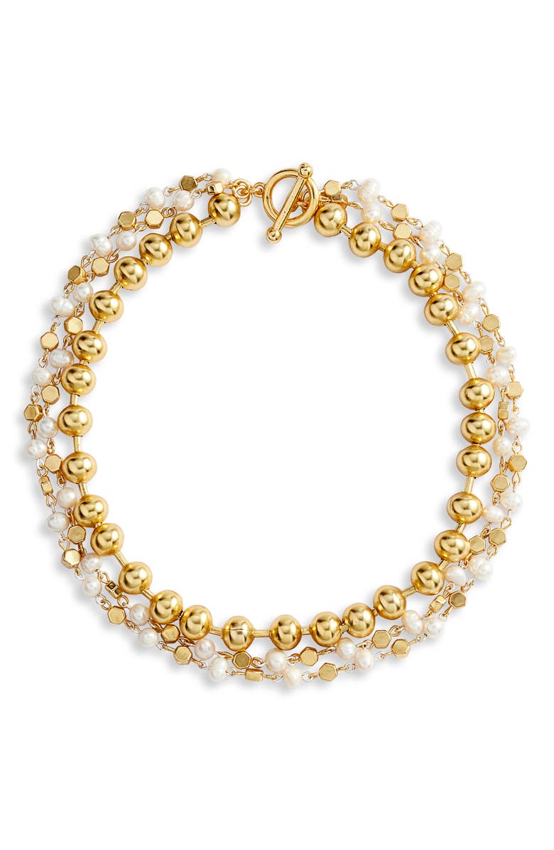 Karine Sultan Freshwater Pearl Layered Necklace, Main, color,