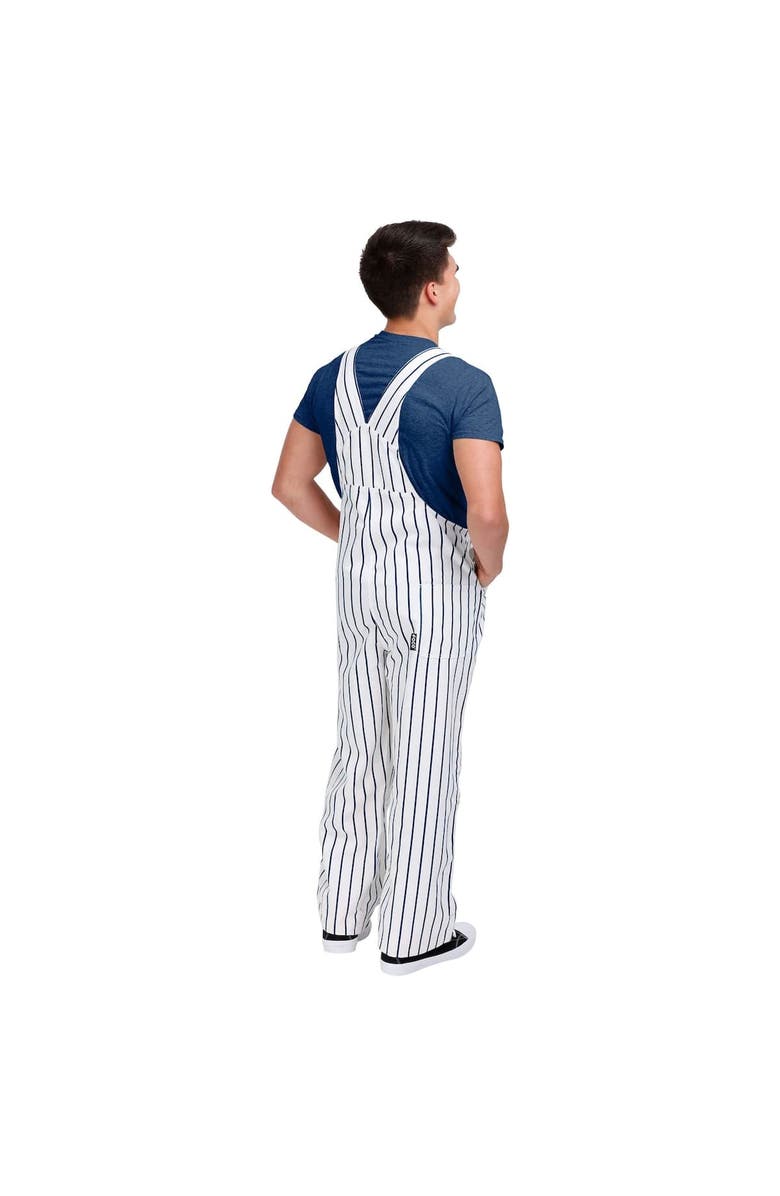 FOCO Men's FOCO  White New York Yankees Pinstripe Bib Overalls, Alternate, color, White