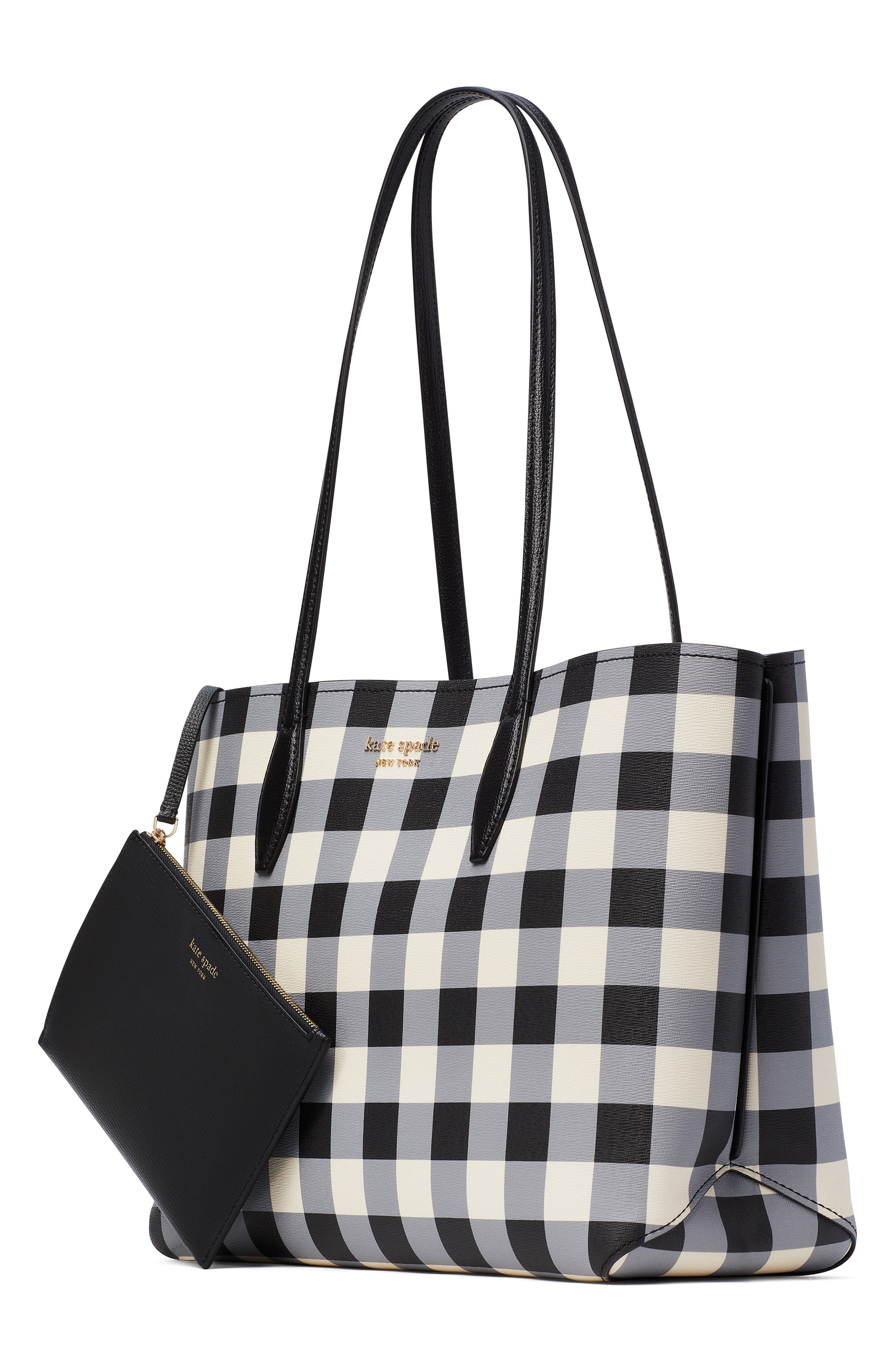 Kate Spade New York all day gingham print large tote, Alternate, color, 