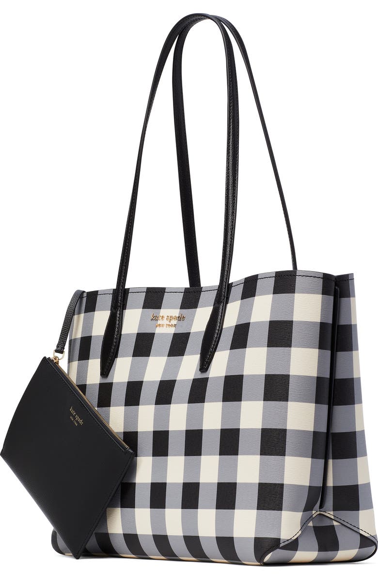 Kate Spade New York all day gingham print large tote, Alternate, color,