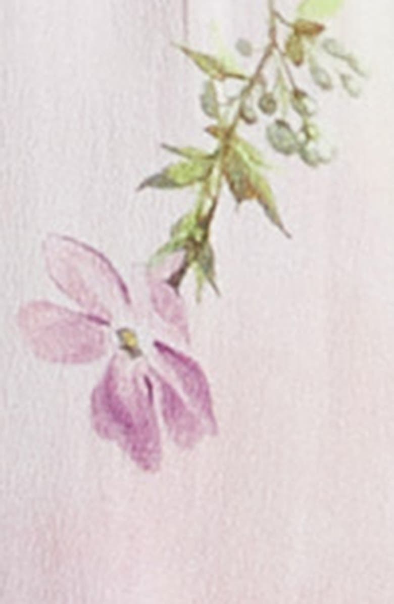 Camilla Palatial Pastels Crystal Embellished Long Sleeve Silk Dress, Alternate, color, Palatial Pastels Palapast