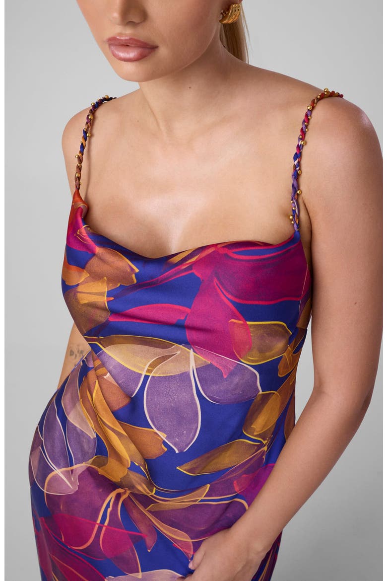 Autumn Printed Maxi Dress, Alternate, color, BLUE PRINT MULTI WILDFLOWER