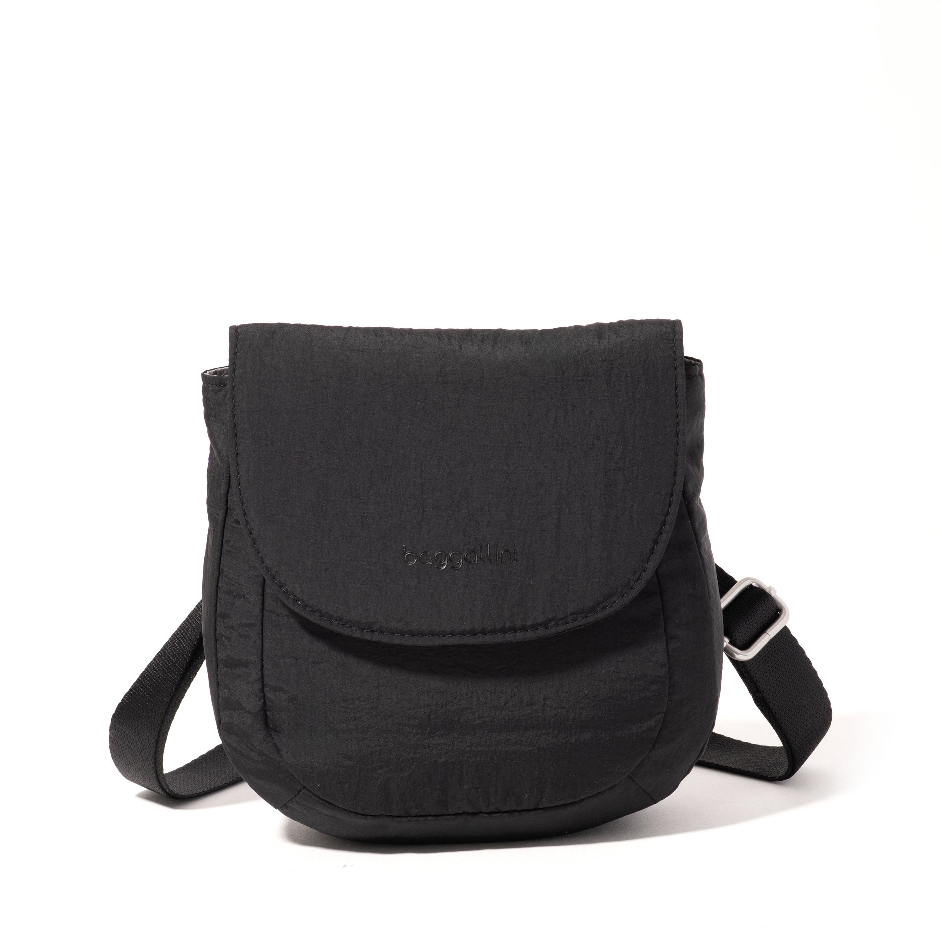 BAGGALLINI Swift Flap Mini Crossbody in B-Lite Black 