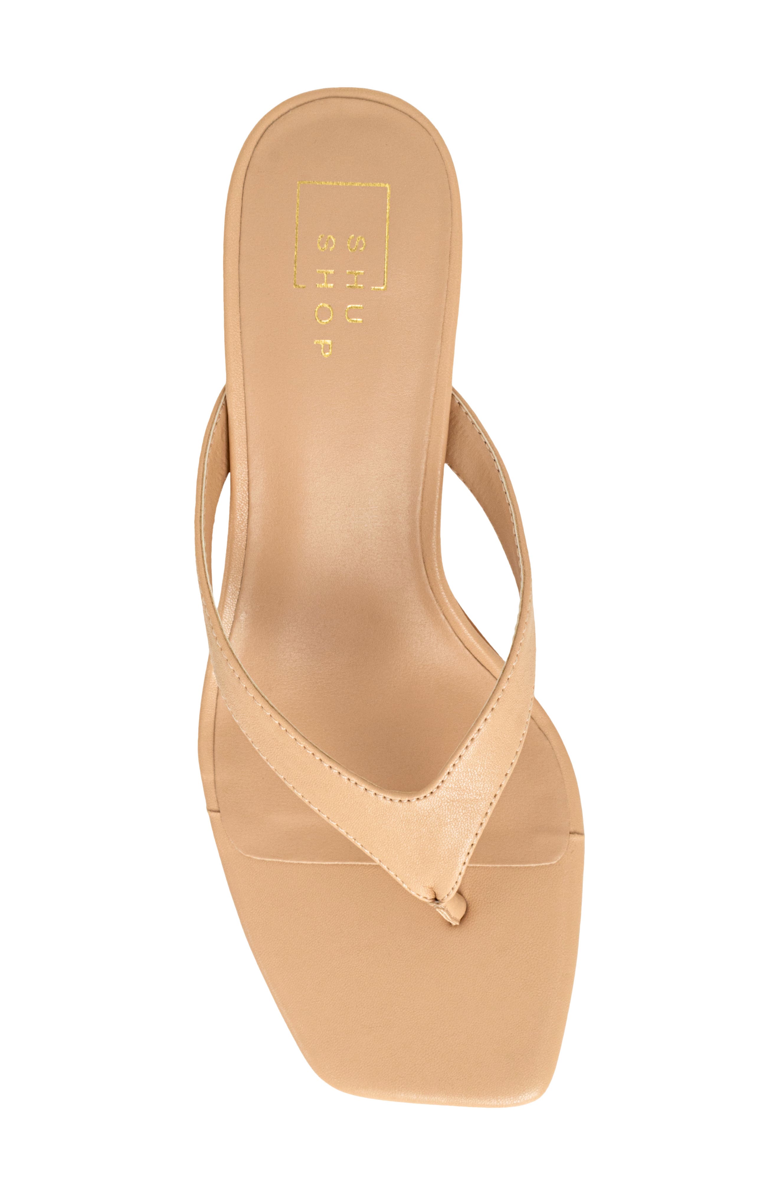 Franny Kitten Heel Flip Flop, Alternate, color, BEIGE