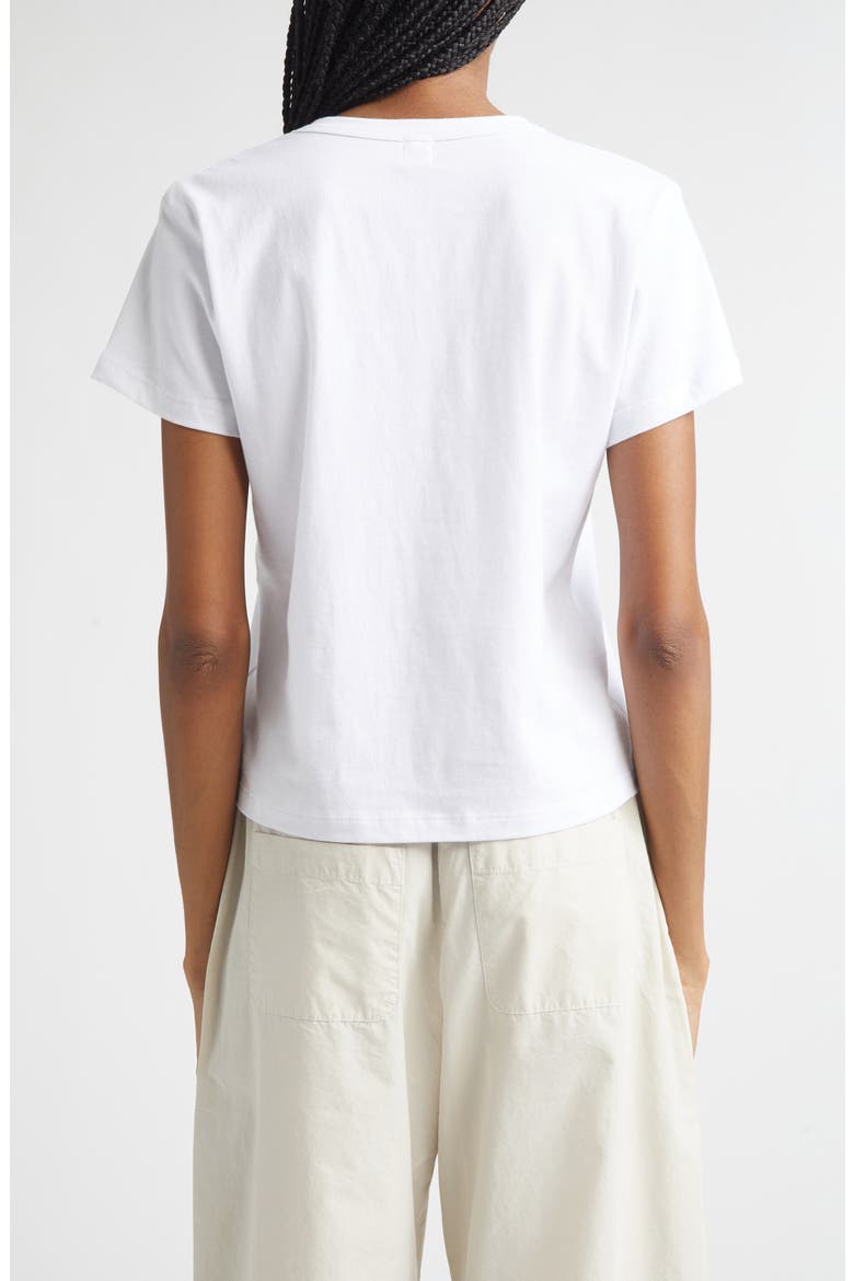 Margo V-Neck Cotton T-Shirt, Alternate, color, WHITE