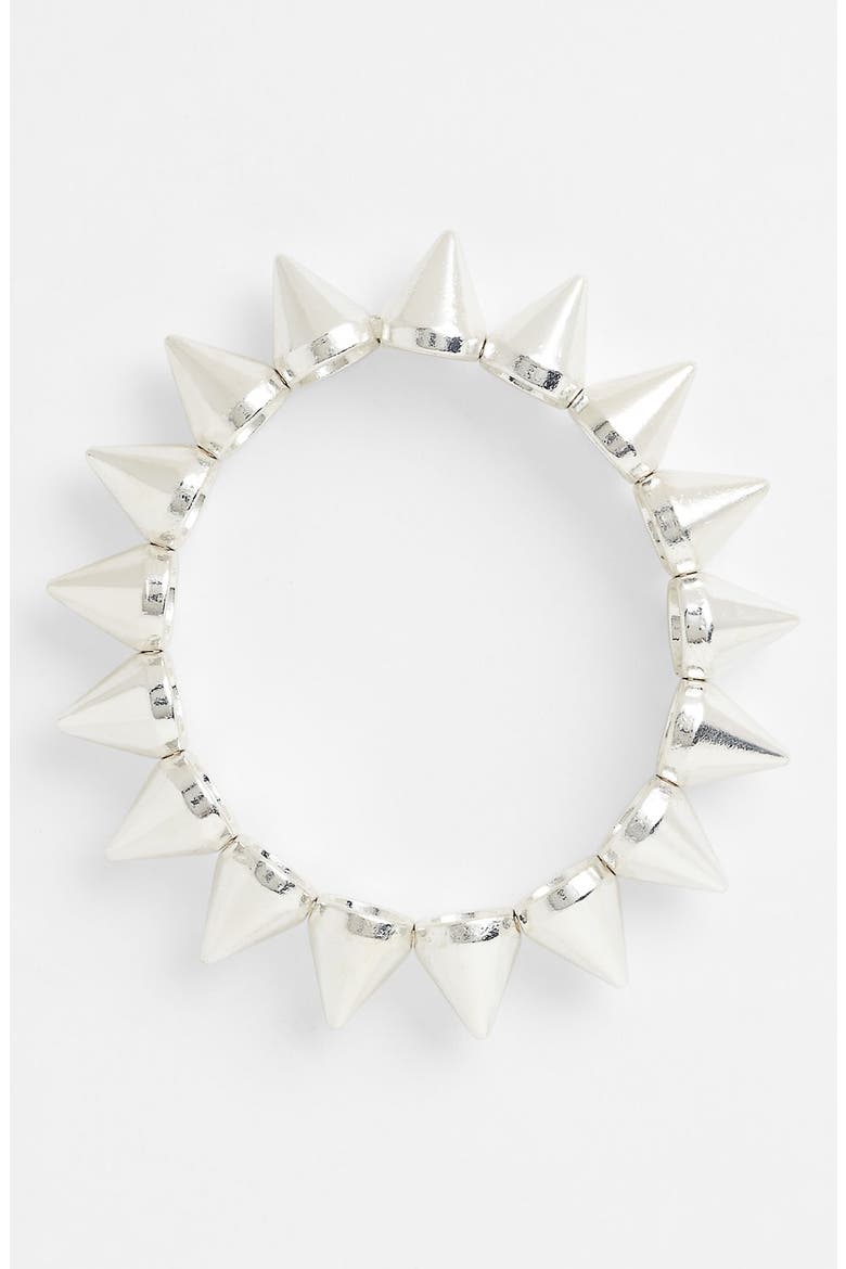 Spike Bracelet, Main, color, SILVER