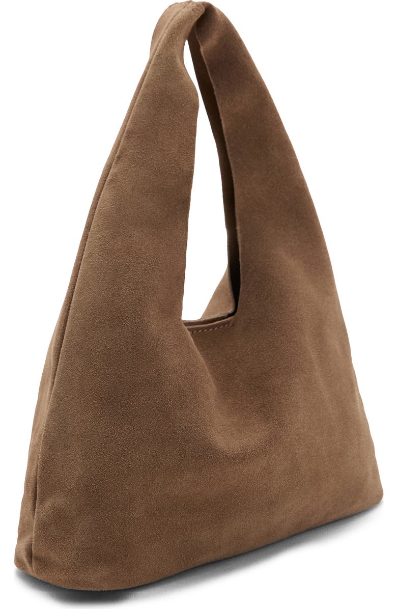 MANGO TEEN Mini Suede Shoulder Bag, Main, color, Sand