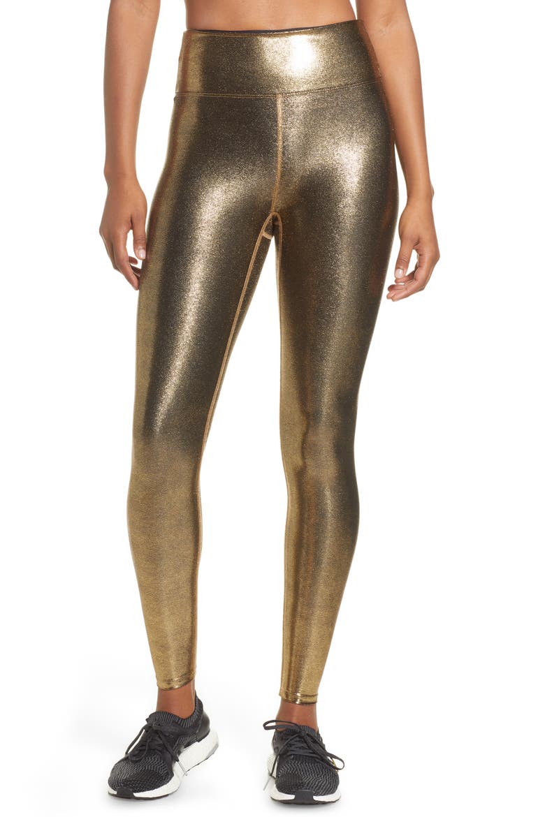 Marvel Metallic High Waist Leggings, Main, color, 24K