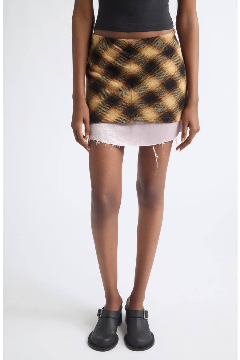 Double Miniskirt, Main, color, HOLLYHOCK