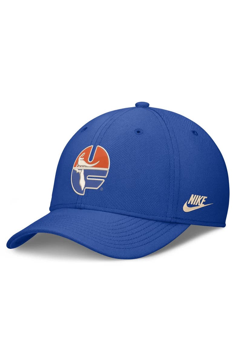 Nike Men's Nike  Royal Florida Gators Dri-FIT Vintage Rise Swooshflex Flex Hat, Main, color, Royal