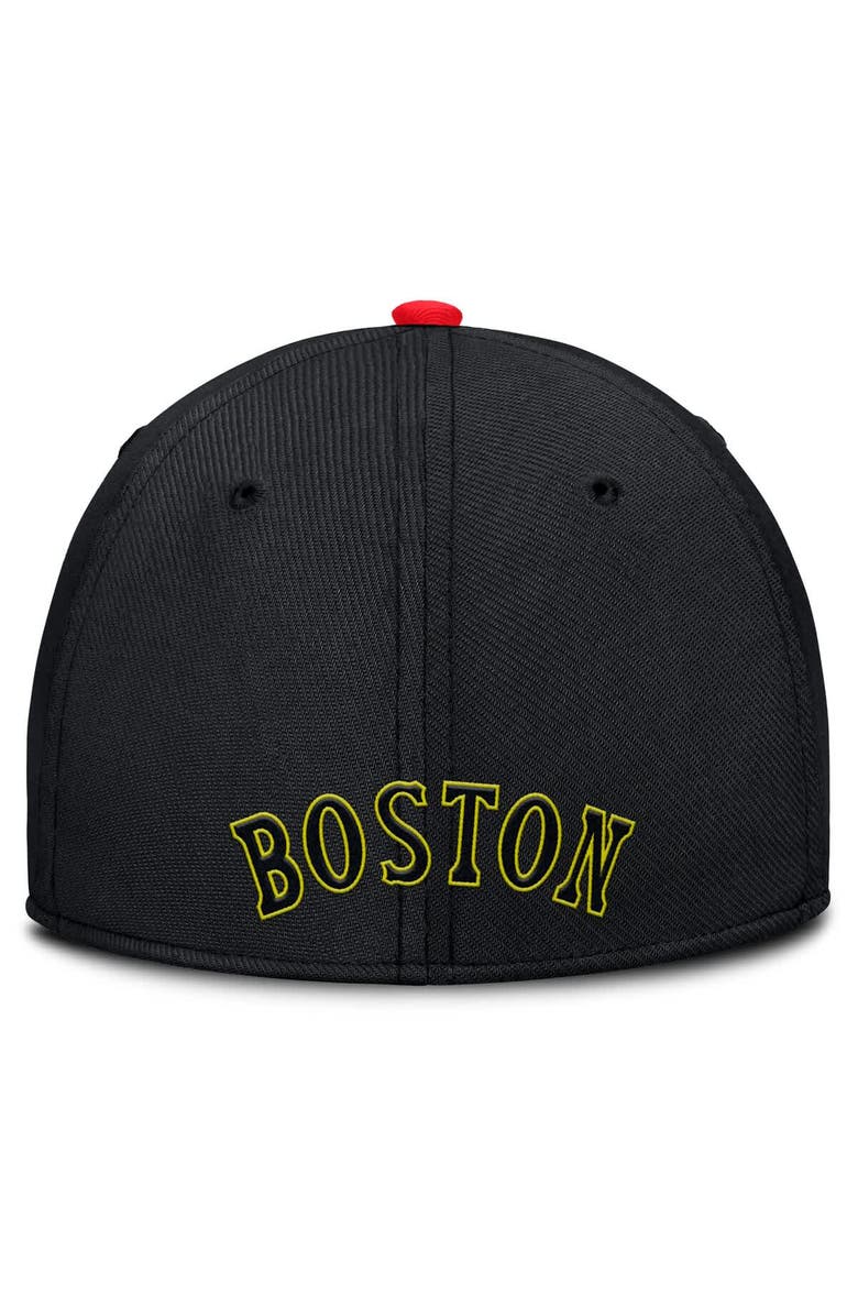 Nike Men's Nike Crimson/Black Boston Red Sox Neon 90s Rise SwooshFlex Hat, Alternate, color, Crimson