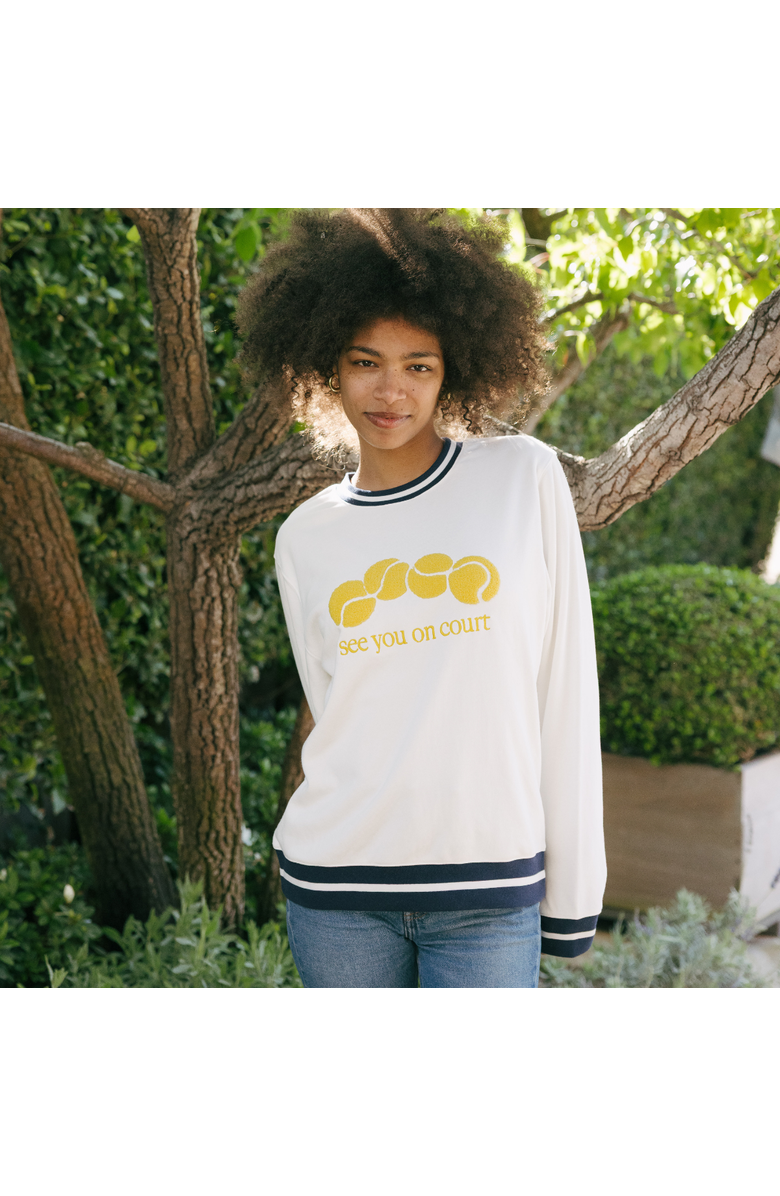 Ellsworth + Ivey Elle Women's Sweatshirt - See You On Court, Alternate, color, 