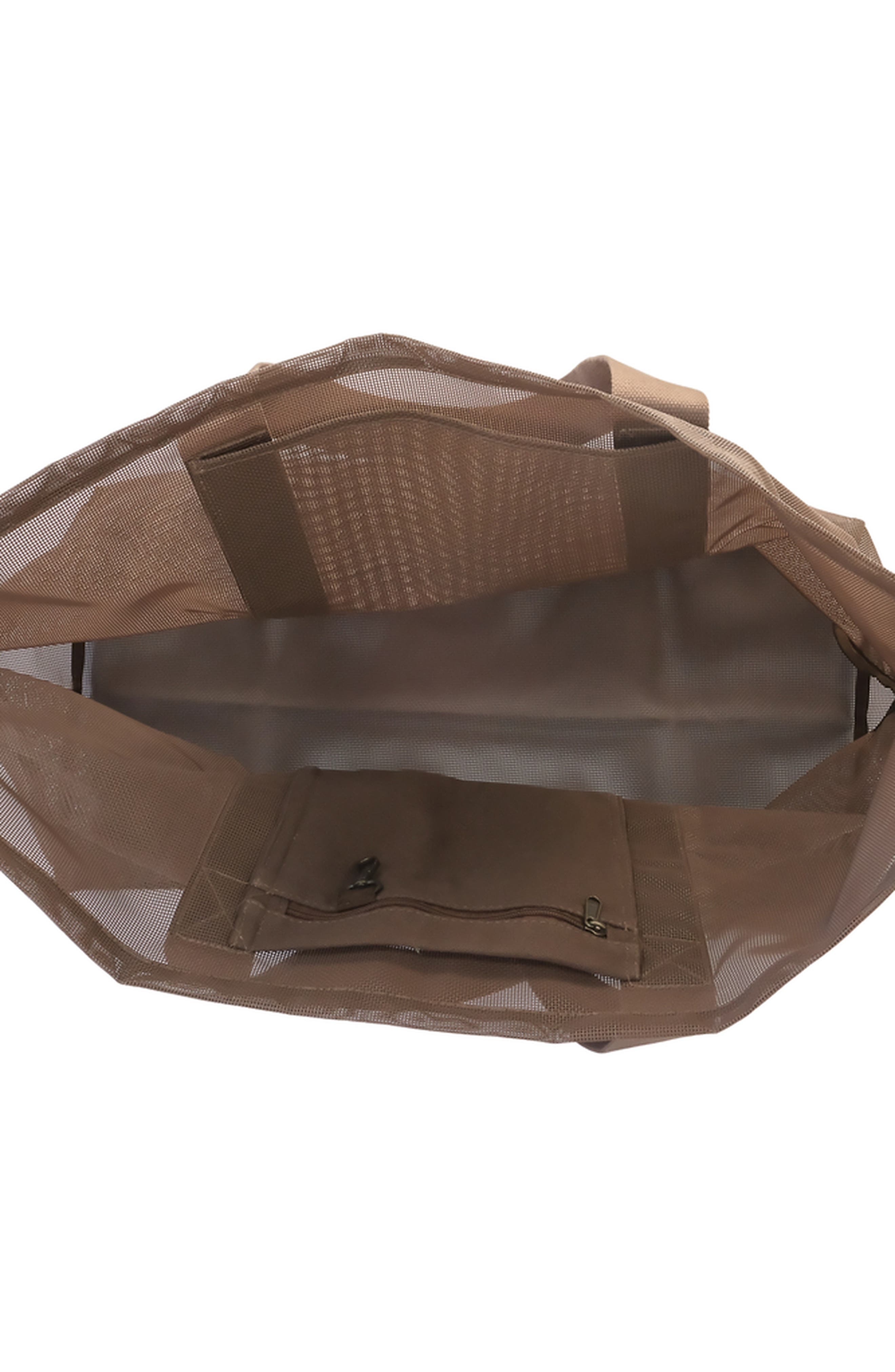 Sande Beach Hauler Mesh Beach Bag, Alternate, color, Espresso