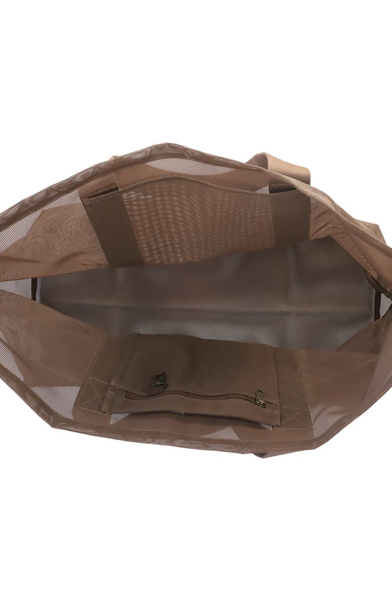 Sande Beach Hauler Mesh Beach Bag, Alternate, color, Espresso