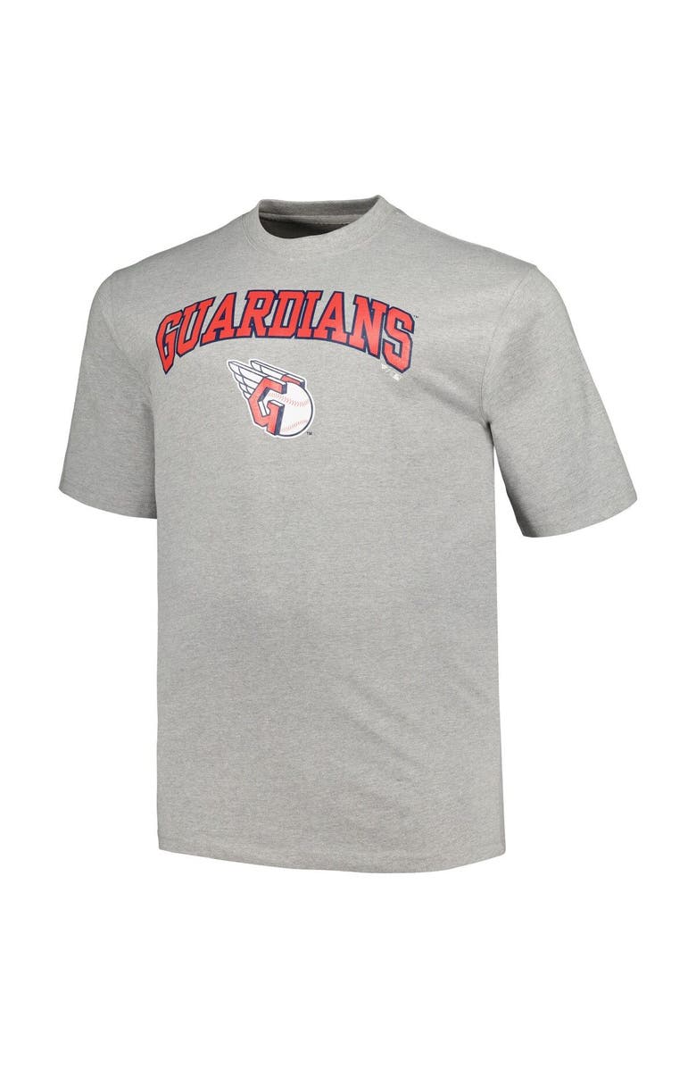 PROFILE Men's Profile Black/Heather Gray Cleveland Guardians Big & Tall T-Shirt Combo Pack, Alternate, color, 