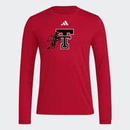 adidas Men's adidas Red Texas Tech Red Raiders Primary Locker Logo Pre-Game Long Sleeve T-Shirt