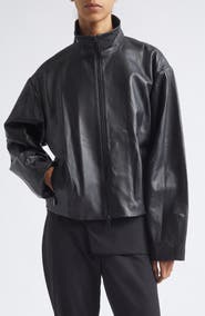 ST. AGNI Cocoon Zip Leather Jacket