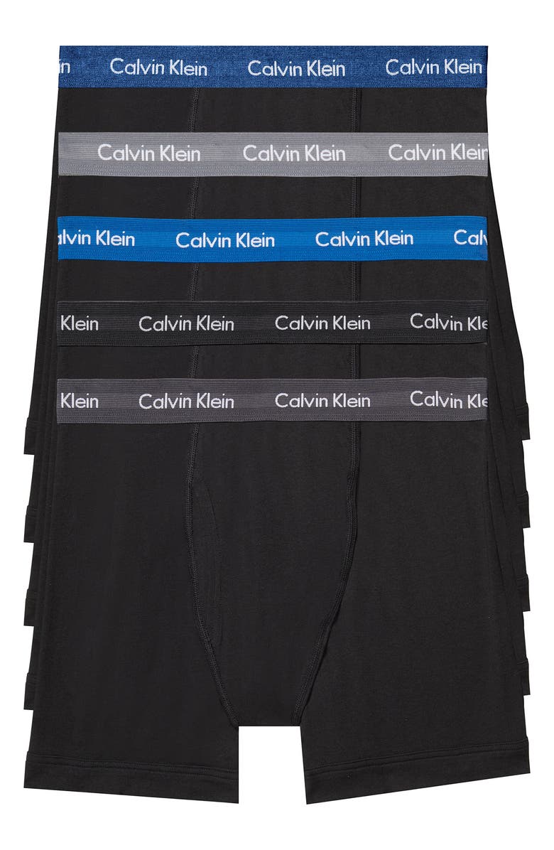 Calvin Klein 5-Pack Boxer Briefs, Main, color,