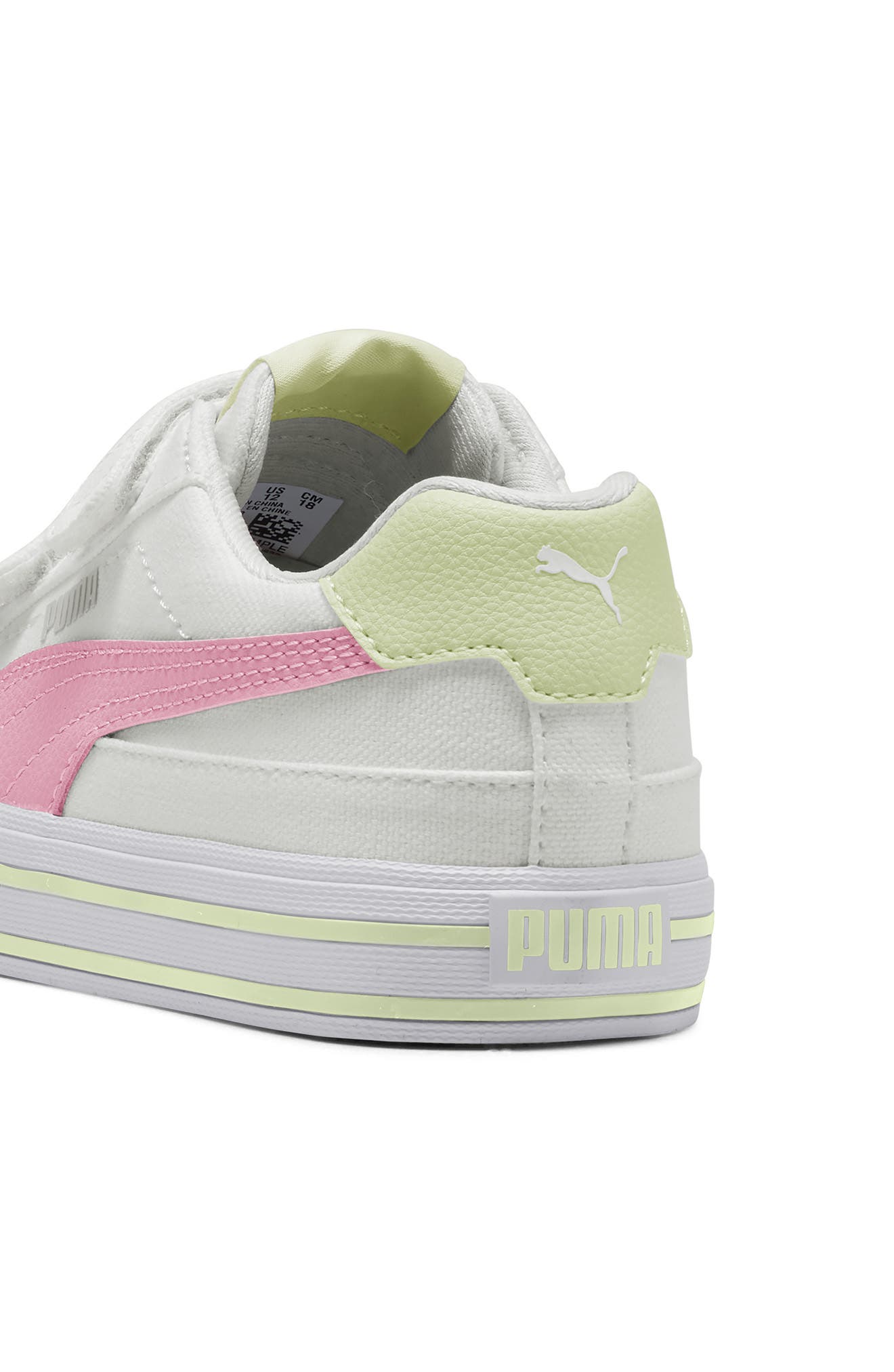 PUMA Kids' Court Classic Vulc Sneaker, Alternate, color, Puma White/ Pink Shimmer
