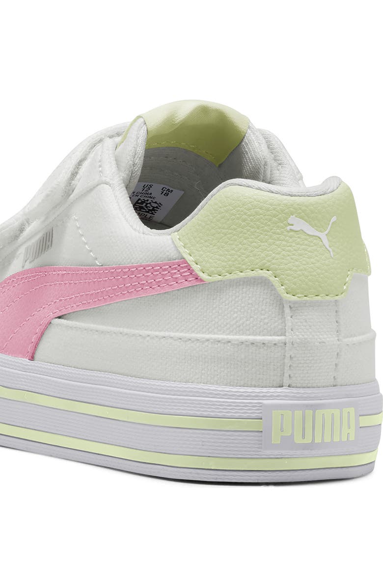 PUMA Kids' Court Classic Vulc Sneaker, Alternate, color, Puma White/ Pink Shimmer