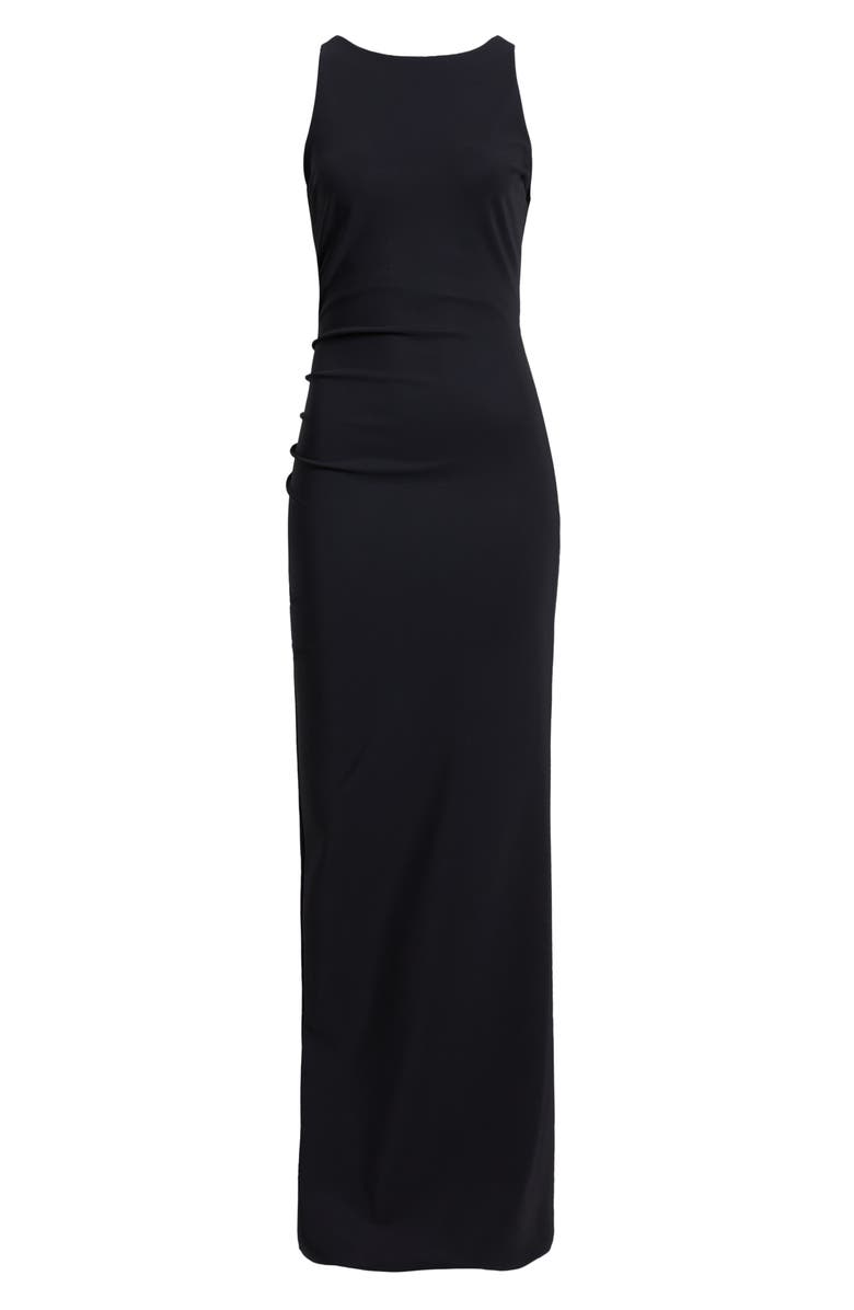 Chiara Boni La Petite Robe Sleeveless Stretch Jersey Dress, Alternate, color, Nero