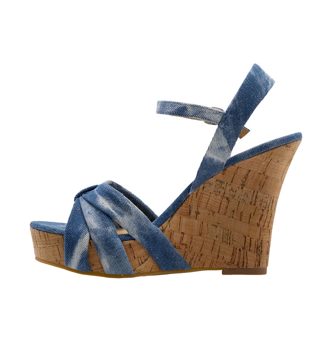 Cork Wedge Sandal, Alternate, color, DENIM