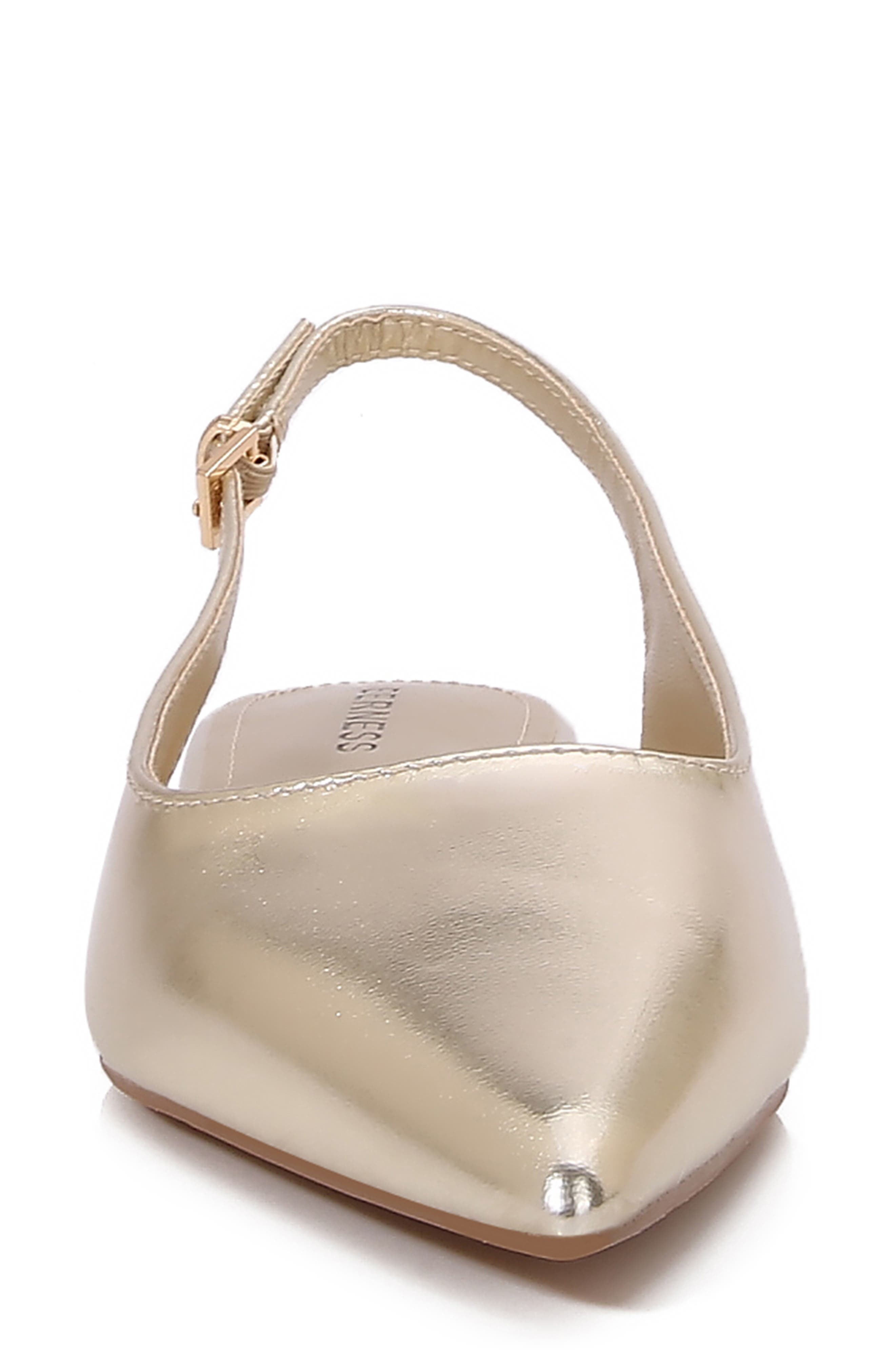 Fabia Slingback Flat, Alternate, color, GOLD