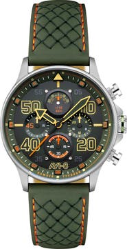 AVI-8 Hawker Typhoon Coningham Harding Chronograph Leather Strap Watch, 42mm