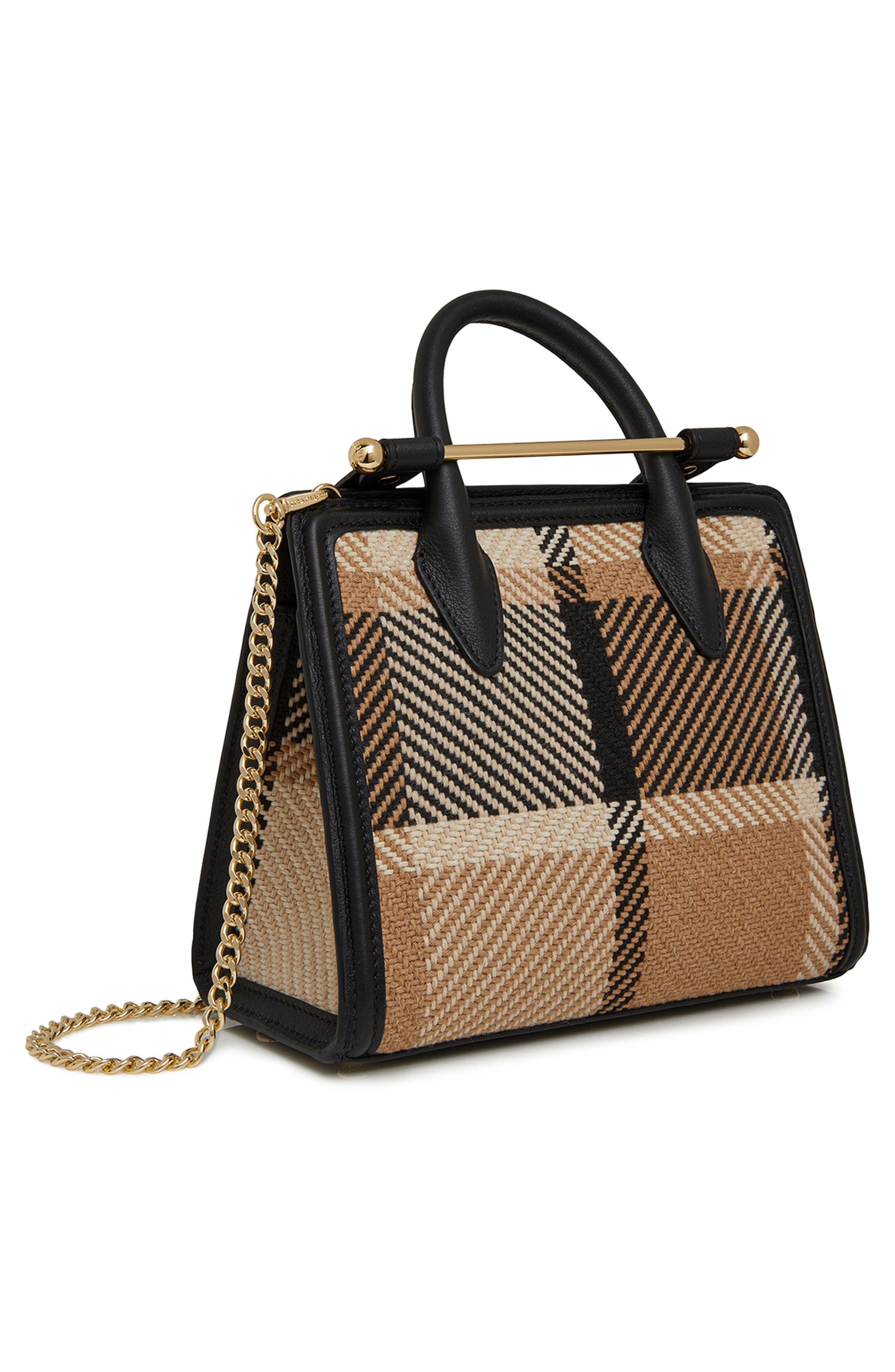 Strathberry Mini Tartan Top Handle Tote, Alternate, color, 