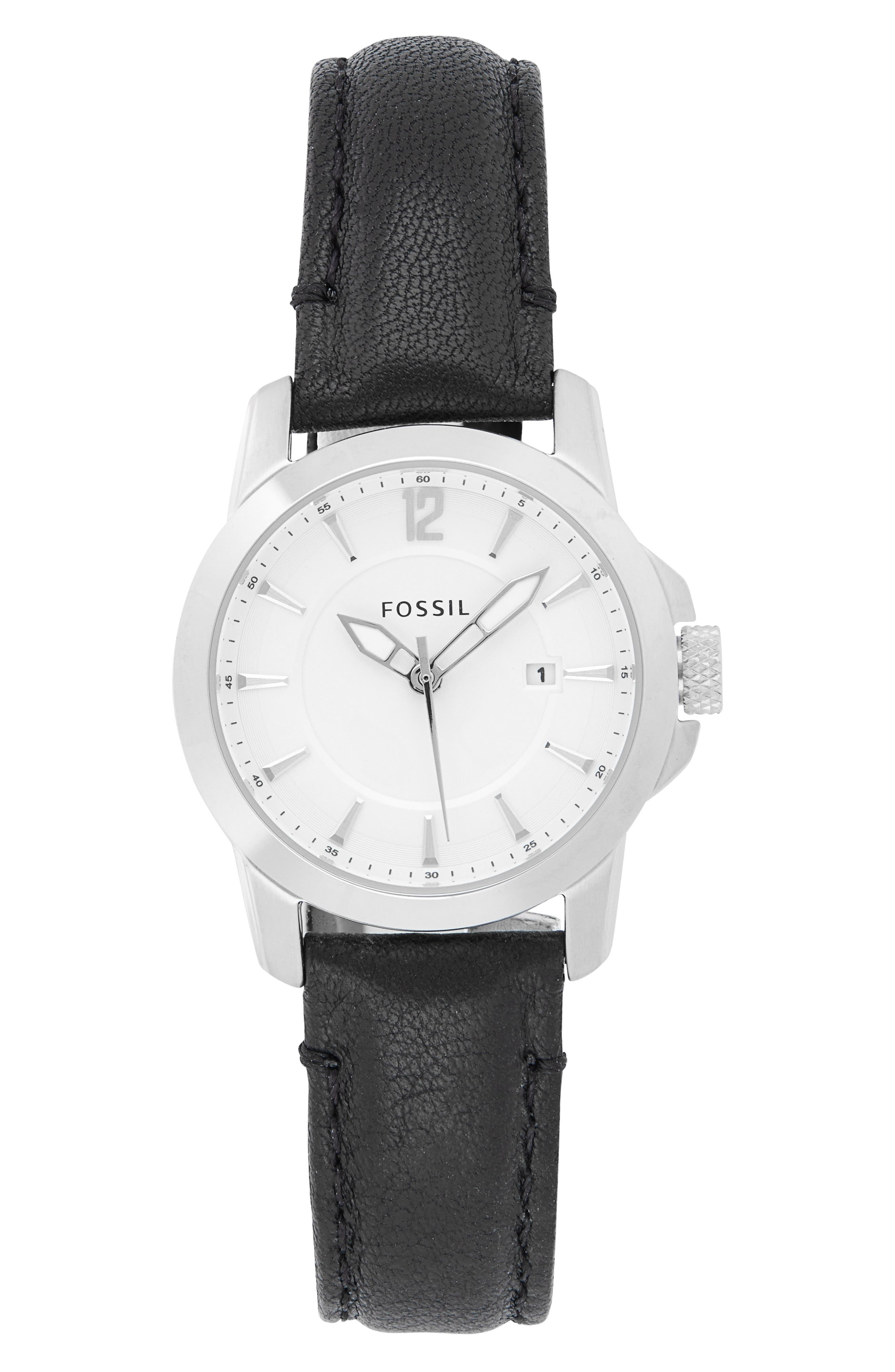 Fossil Neutra Stainless Steel Leather Strap Watch