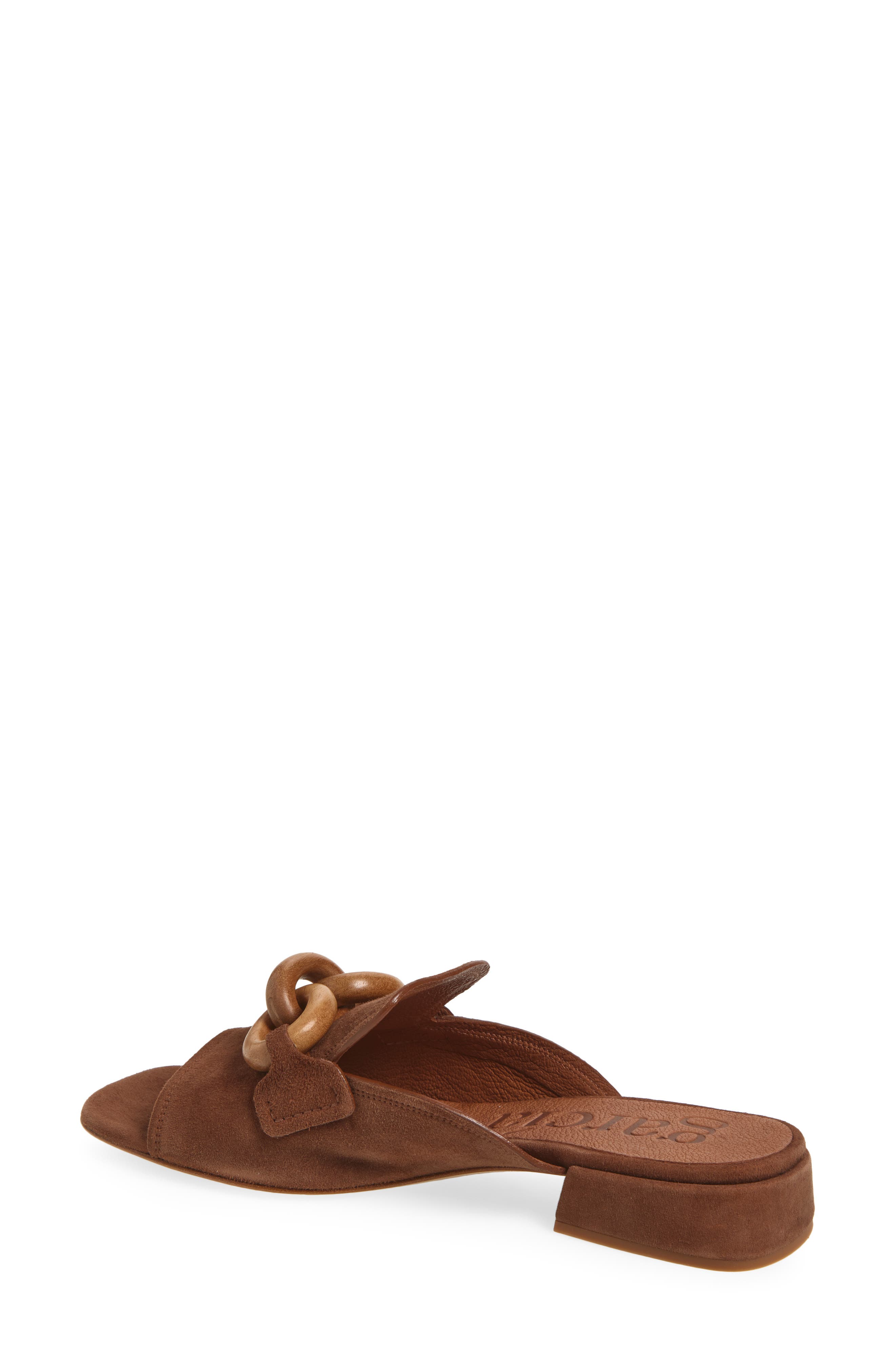 Pedro Garcia Enna Slide Sandal, Alternate, color, Spice Plush Suede-Walnut